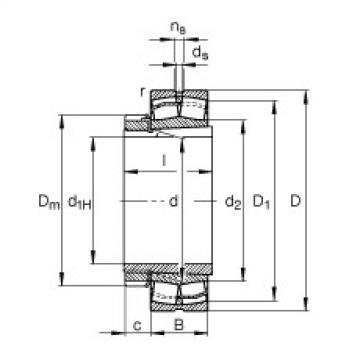 Bearing 22222-E1-K + H322 FAG