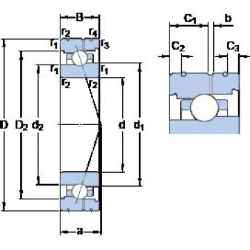 Bearing 7012 CB/P4AL SKF