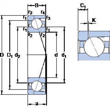 Bearing 7011 CD/P4AH1 SKF