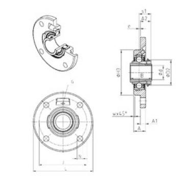 Bearing UKFCE205H SNR