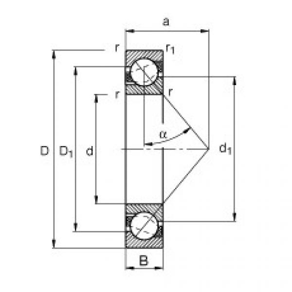 Bearing 7008-B-TVP FAG #1 image