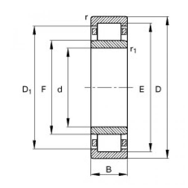 Bearing NU1008-M1 FAG #1 image