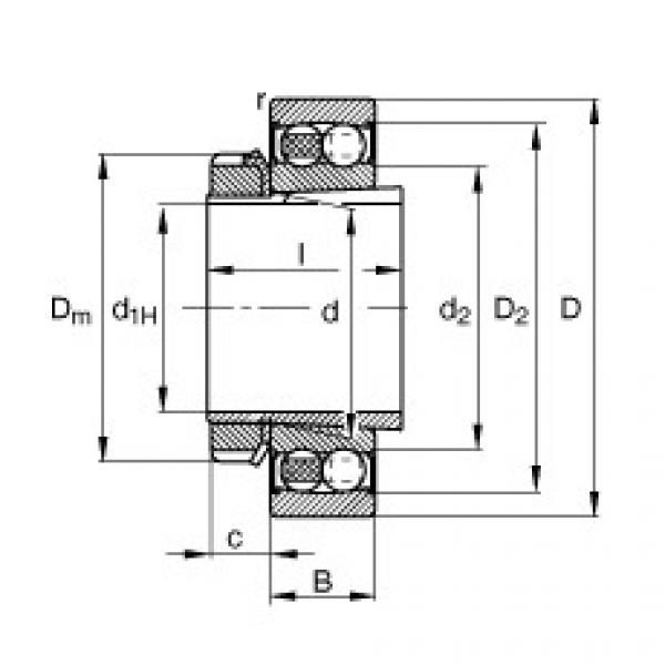 Bearing 2207-K-2RS-TVH-C3 + H307 FAG #1 image