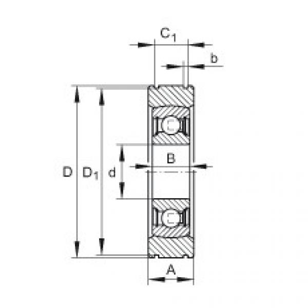 Bearing BE25 INA #1 image