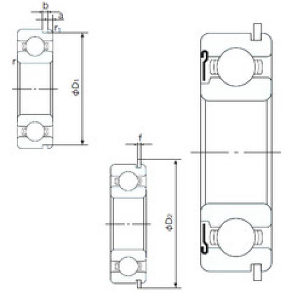 Bearing 6016ZNR NACHI #1 image