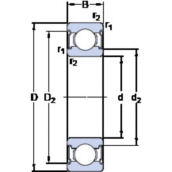 Bearing D/W R6-2Z SKF #1 image