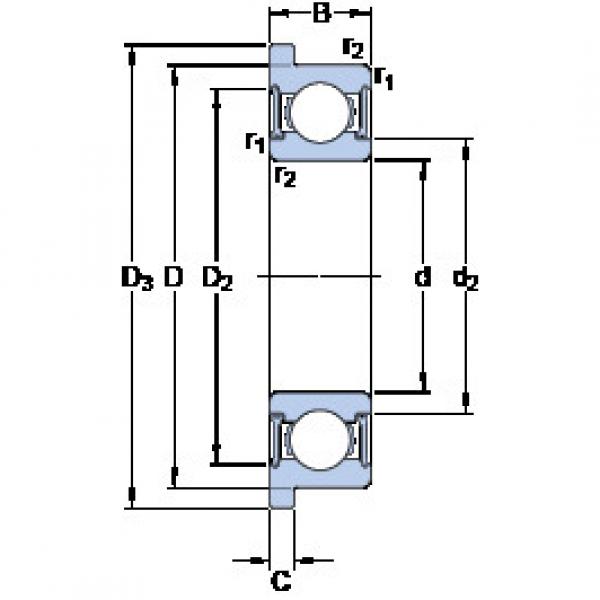 Bearing D/W R8 R-2RZ SKF #1 image