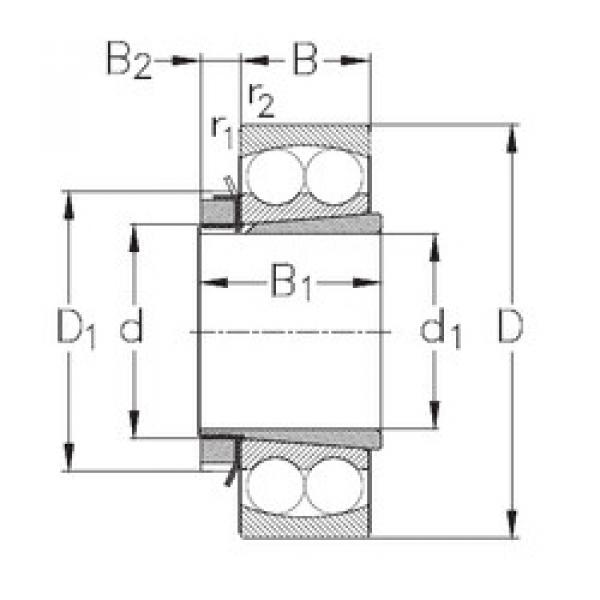 Bearing 1206-K+H206 NKE #1 image