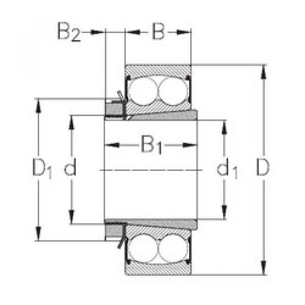 Bearing 2208-K-2RS+H308 NKE #1 image