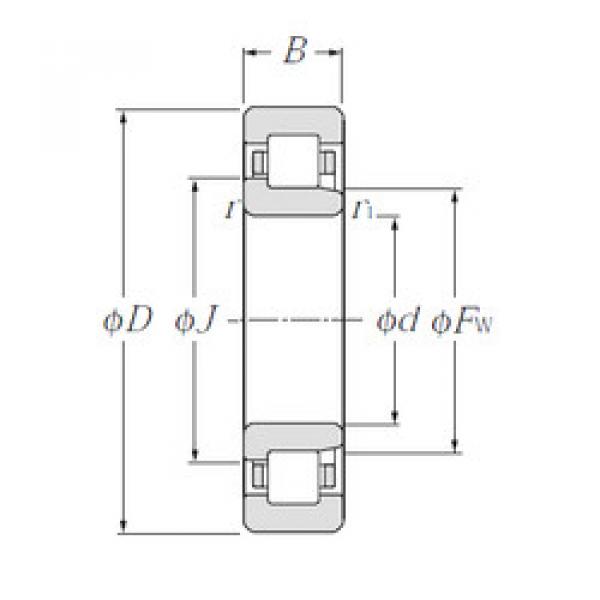 Bearing NJ1008 NTN #1 image