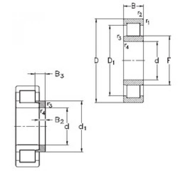 Bearing NU1056-M6+HJ1056 NKE #1 image