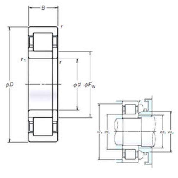 Bearing NUP222EM NSK #1 image