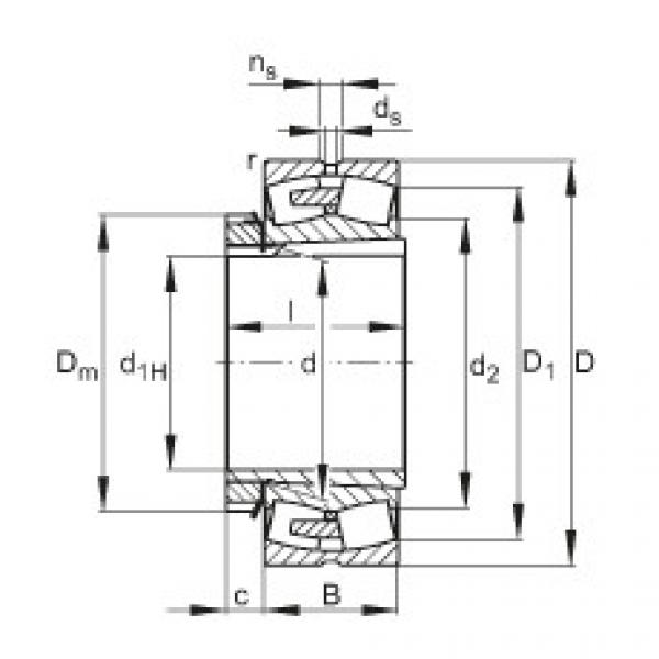 Bearing 22348-E1A-K-MB1 + H2348X FAG #1 image