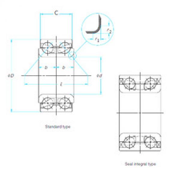 Bearing 28-DE08A11LLXCS40PX1/L260 NTN #1 image