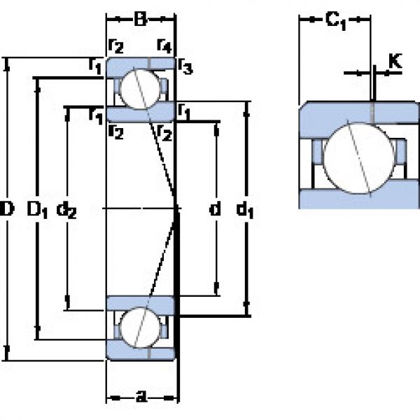 Bearing 719/9 ACE/P4AH SKF #1 image