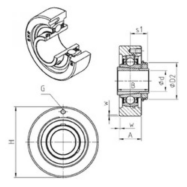 Bearing UKC206H SNR #1 image