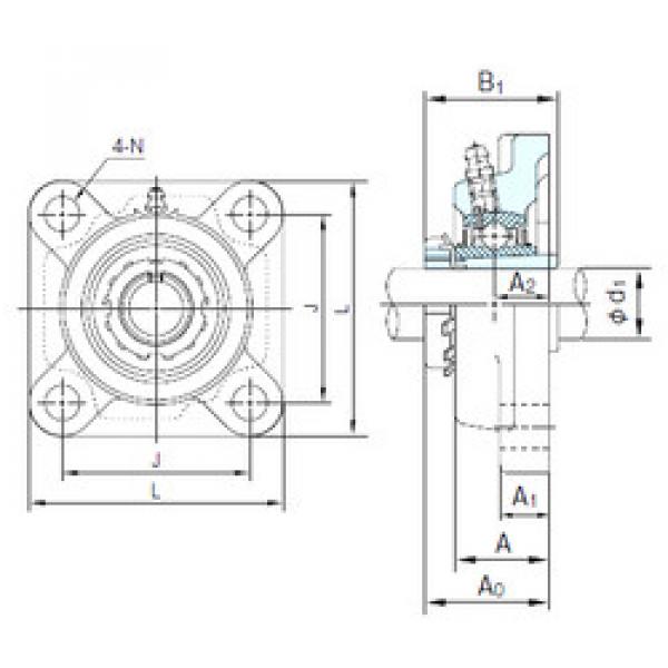 Bearing UKF308+H2308 NACHI #1 image